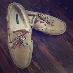 Sperry Topsider Sherpa lined slippers, sz 10